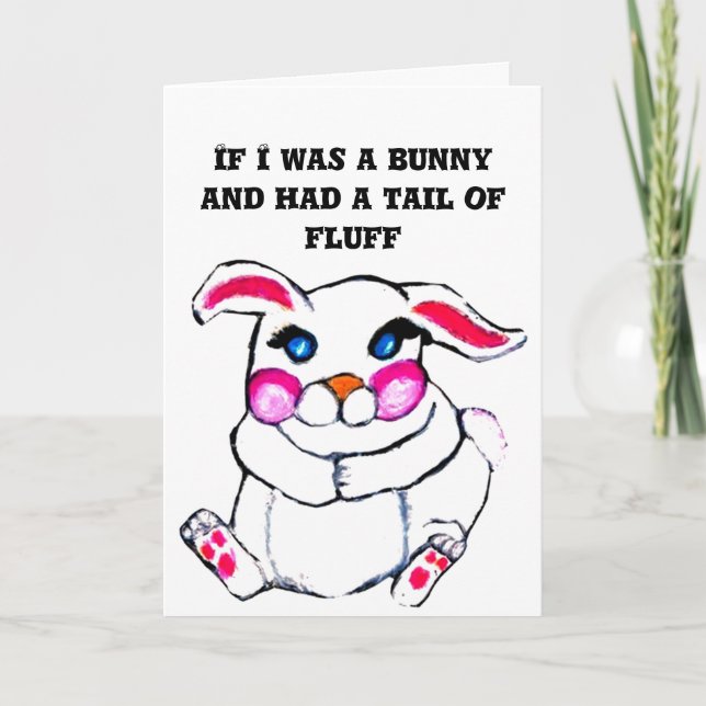 PAQUES, SI J'ÉTAIS UNE CARTE DE LAPIN (Devant)