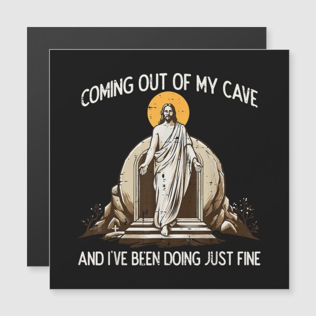 Pâques sortant de ma grotte Jésus (Devant / Derrière)