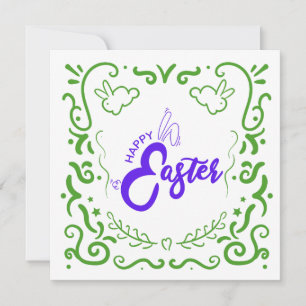 Pâques voeux lapin oreilles