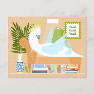 PAQUET de 10 Cartes postales de perroquet de lectu