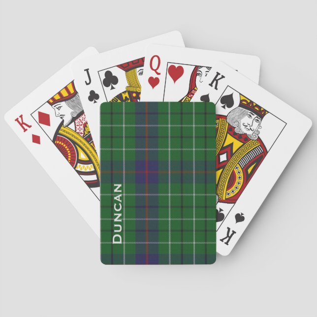 Paquet de cartes personnalisé de jeu de plaid de (dos)