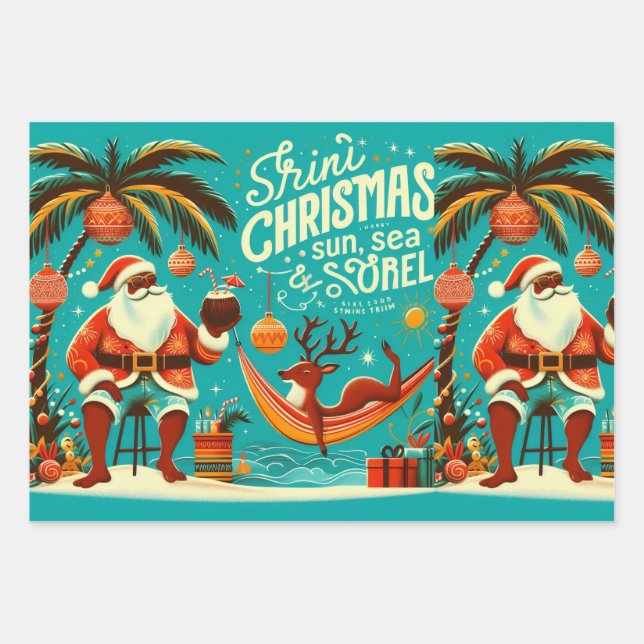 Paquet de papier cadeau de Noël Trini  (Devant)