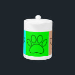 Paquets De Chiots Mignons En Carré<br><div class="desc">Un mignon motif d'empreintes de pattes de chien noir en carré de différentes couleurs. Design décoratif original.</div>