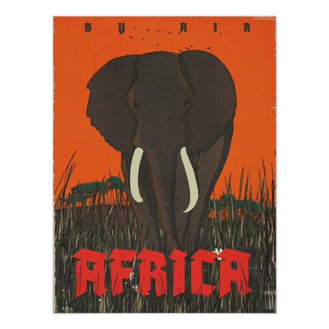 Par affiche de voyage Air Africa (Devant)