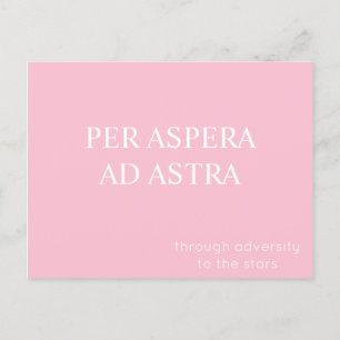 Par Aspera Ad Astra Citation Latin Carte Postale -