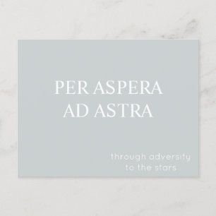 Par Aspera Ad Astra Citation Latin Carte Postale -