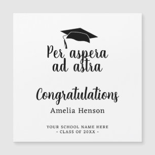 Par aspera ad astra Latin Congrat Graduation Card