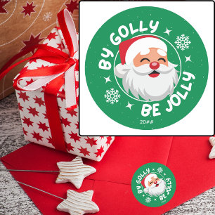 Par Golly Be Jolly mignon Sticker Père Noël Christ