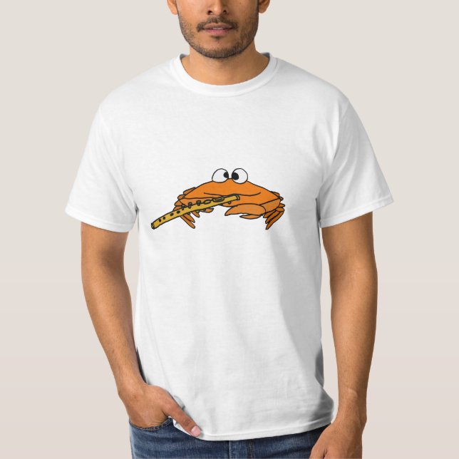 PAR le crabe jouant le T-shirt de cannelure (Devant)
