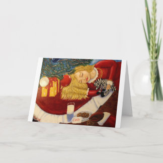 Par Santa observe la carte de Noël - conscience