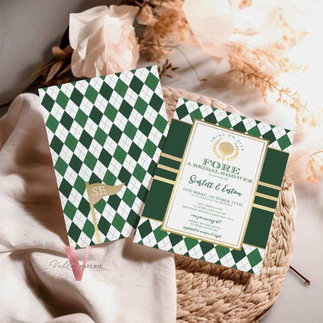 PAR TEE Green Golf BRIDAL Shower Invitation (Créateur téléchargé)