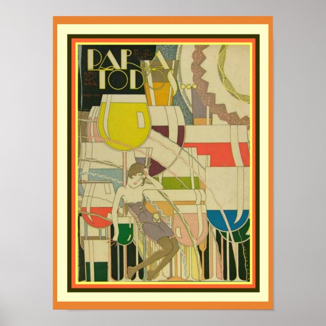Para Todos Art Deco "One Too Many" Poster 12 x 16 (Devant)