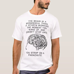 Parachute de cerveau fonctionnel T-shirt drôle de