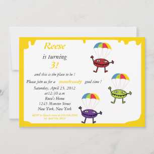 Parachute de parachute - invitation à l'anniversai