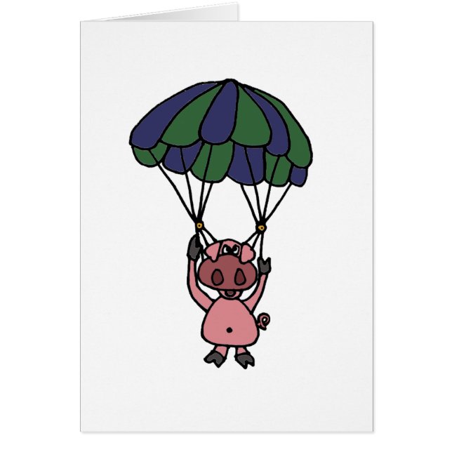 Parachutiste drôle de porc de vol (Devant)