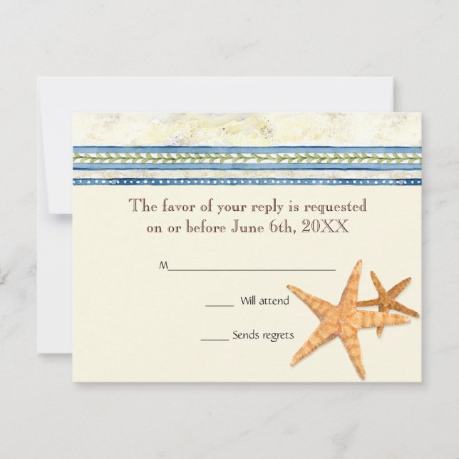 Paradis de coque tropicale - Cartes de réponse RSV (Devant)