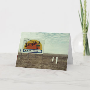 Paradis drôle de plage de la Jamaïque de carte