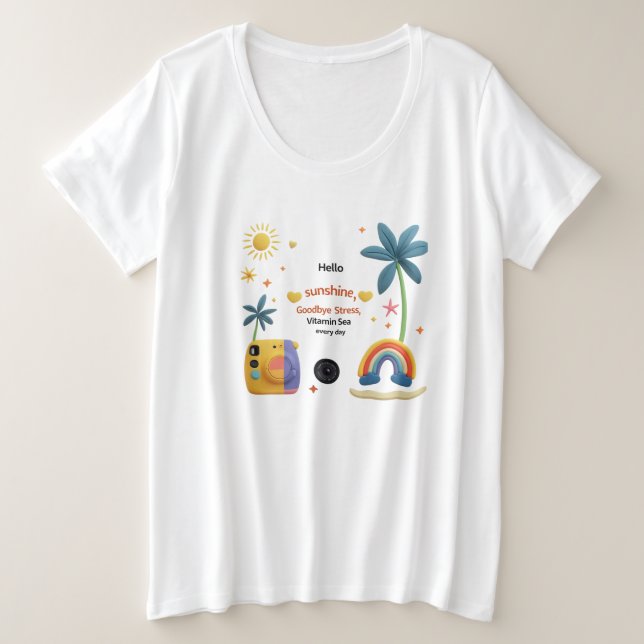 Paradis ludique" Femme Plus Size Tee (Design devant)