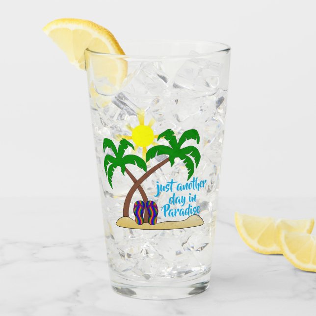 Paradis sur la plage / Verre à Palm Trees (Devant glace)