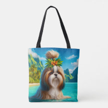 Paradis tropical avec Sac fourre-tout en toile Mag