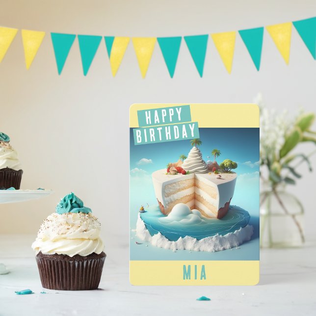 Paradise Island Carte d'anniversaire (Créateur téléchargé)