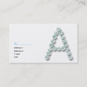 Parafez le carte de visite de diamant d'A