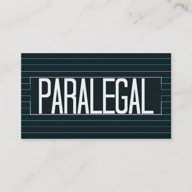 Paralegal Élégant Carte de visite de bande (Devant)