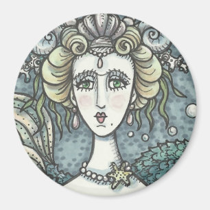 PARAMOUR MERMAID DE GOTHIC NEPTUNE, MAGNET Round