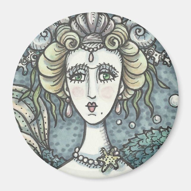 PARAMOUR MERMAID DE GOTHIC NEPTUNE, MAGNET Round (Devant)