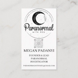 Paranormal avec Meg Cartes de visite sans photo
