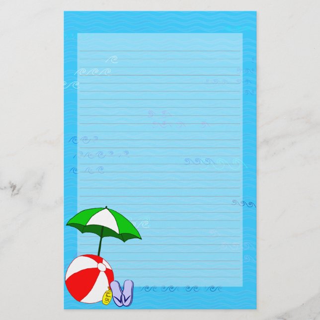 Parapluie de Piscine de Balle de Plage Papeterie L (Devant)