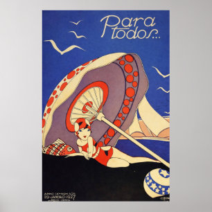 Parapluie de plage - Pour tous - Art déco vintage