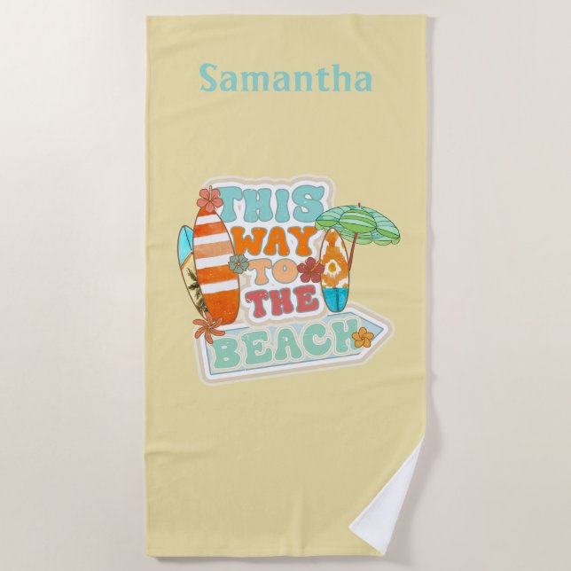 Parapluie de surf personnalisé Serviette de plage  (Devant)