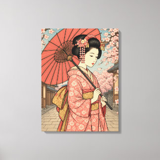 Parapluie en toile de cerisier Maiko japonais
