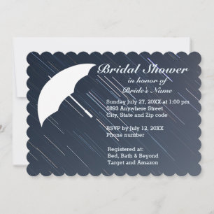 Parapluie et pluie Invitation de la douche nuptial