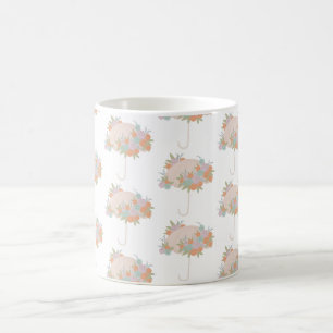 Parapluie Floral pour tasse de café par temps de p