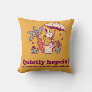 Parapluie Lapin Carotte Risographe Coussin