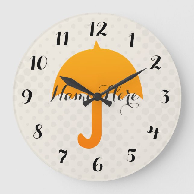 Parapluie Mignon Clair Horloge Murale Enfant avec  (Recto)
