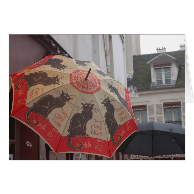 Parapluie Noir Montmartre de conversation (Devant horizontal)