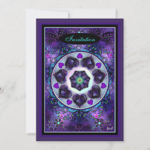 Parapluie violet & coeurs .7