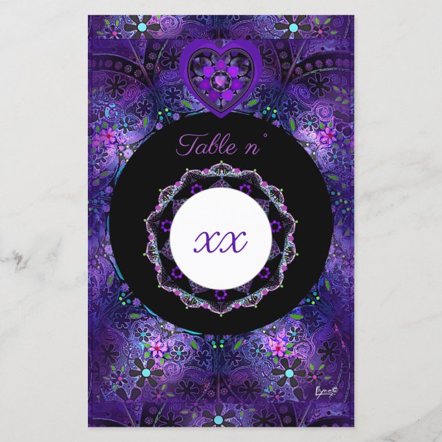 Parapluie violet & coeurs .7 (Dos)