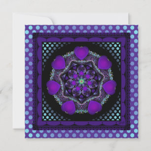 Parapluie violet & coeurs .7 carte blanche