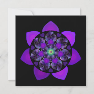 Parapluie violet & coeurs .7 carte blanche