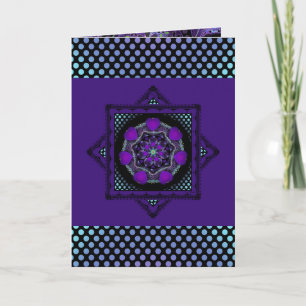 Parapluie violet & coeurs .7 carte d'anniversaire