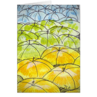 parapluies dans le printemps