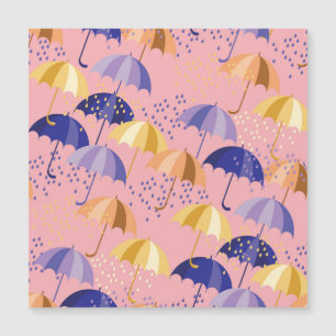 Parapluies, gouttes, motif coloré transparent.