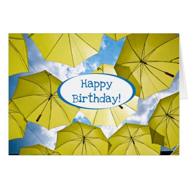 Parapluies jaunes et ensoleillées (Devant Horizontal)