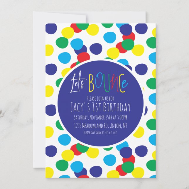 Parc de trampoline coloré pour l'anniversaire des  (Devant)