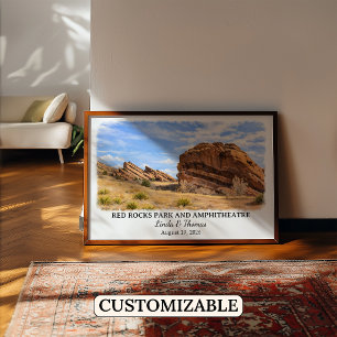 Parc et amphithéâtre Red Rocks Colorado Affiche