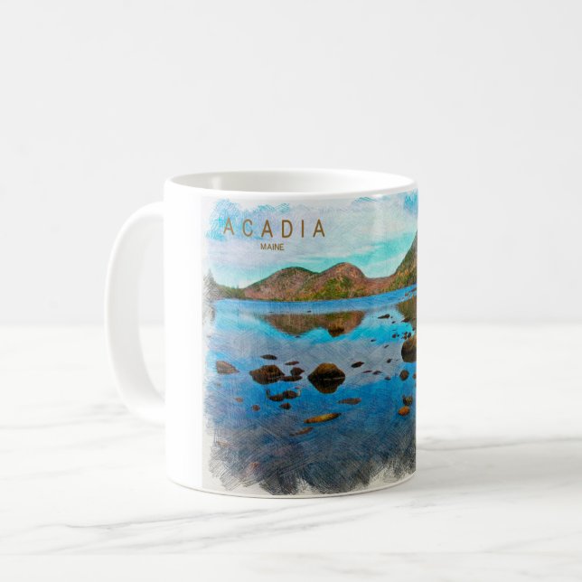Parc national Acadia Croquis Mug (Devant gauche)